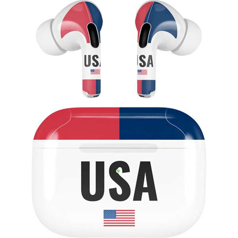 American Flag Color Block AirPods Skins