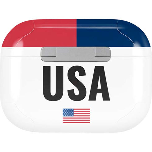 American Flag Color Block AirPods Skins
