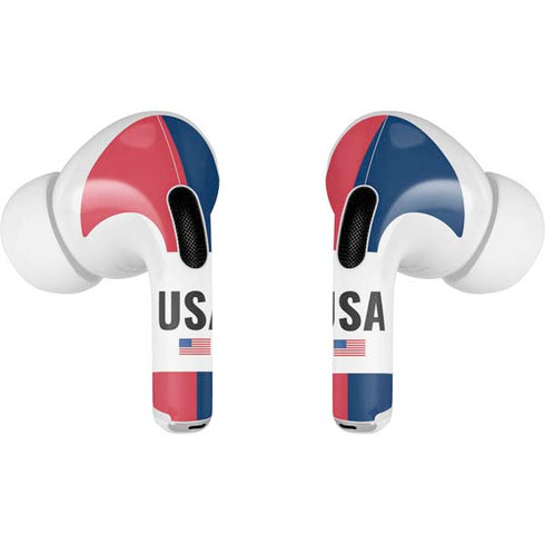 American Flag Color Block AirPods Skins
