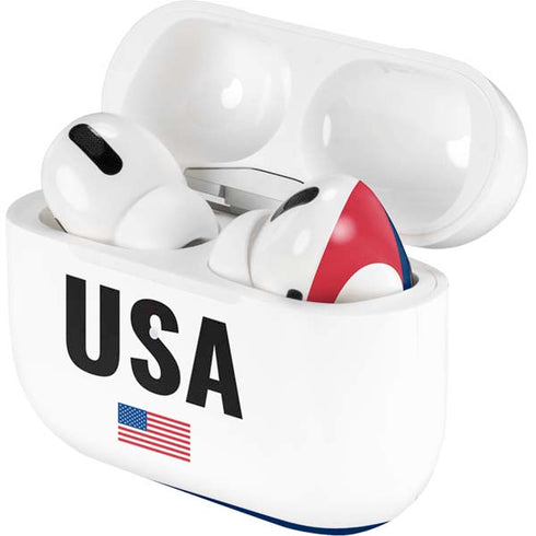 American Flag Color Block AirPods Skins