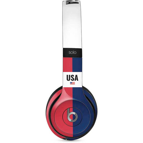 American Flag Color Block Beats Solo 2 Wired Skin
