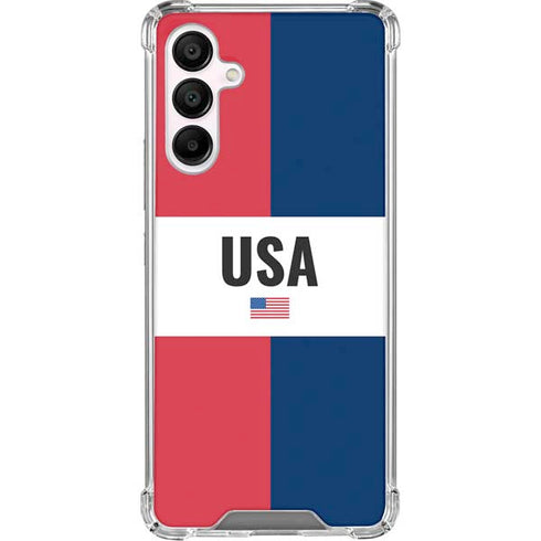 American Flag Color Block Galaxy A16 5G Clear Case