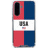 American Flag Color Block Galaxy A36 5G Clear Case