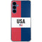 American Flag Color Block Galaxy A55 5G Clear Case