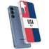 American Flag Color Block Galaxy A55 5G Clear Case