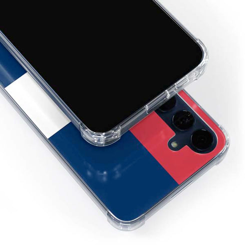 American Flag Color Block Galaxy A55 5G Clear Case