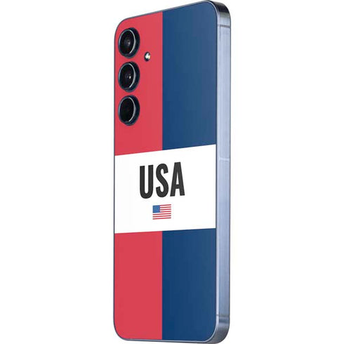 American Flag Color Block Galaxy A55 5G Skin