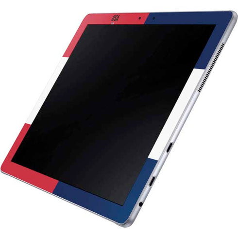 American Flag Color Block Galaxy Book 12in Skin