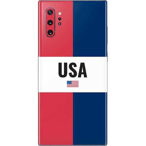 American Flag Color Block Galaxy Note 10 Plus Skin