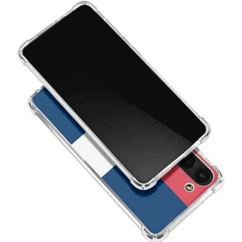 American Flag Color Block Galaxy S24 FE Clear Case