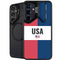 American Flag Color Block Galaxy S25 Kickstand Case