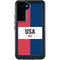 American Flag Color Block Galaxy S24 Plus Waterproof Case