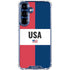 American Flag Color Block Galaxy S25 Plus Clear Case