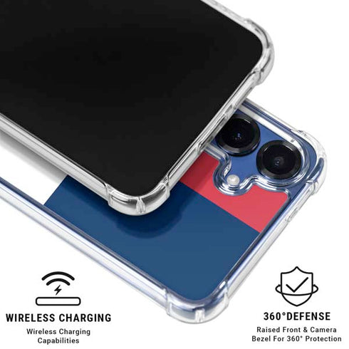 American Flag Color Block Galaxy S25 Plus Clear Case