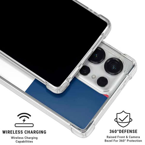 American Flag Color Block Galaxy S25 Ultra Clear Case