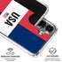 American Flag Color Block Galaxy S26 Clear Case