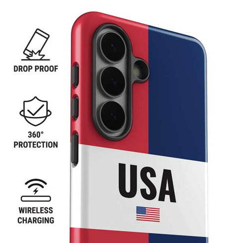 American Flag Color Block Galaxy S26 Impact Case