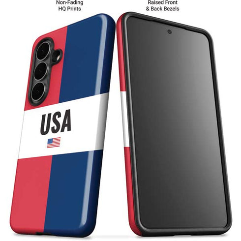 American Flag Color Block Galaxy S26 Plus Impact Case