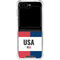 American Flag Color Block Galaxy Z Flip6 Clear Case