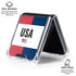American Flag Color Block Galaxy Z Flip6 Clear Case