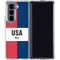 American Flag Color Block Galaxy Z Fold5 5G Clear Case