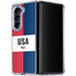 American Flag Color Block Galaxy Z Fold5 5G Clear Case