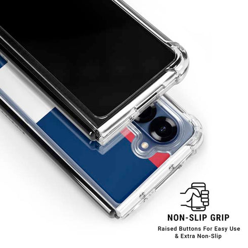 American Flag Color Block Galaxy Z Fold6 Clear Case