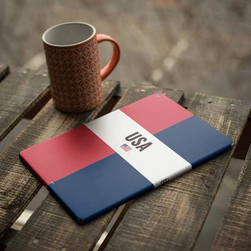 American Flag Color Block iPad Skins