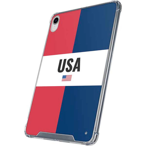 American Flag Color Block iPad 11th Gen (2025) Clear Case