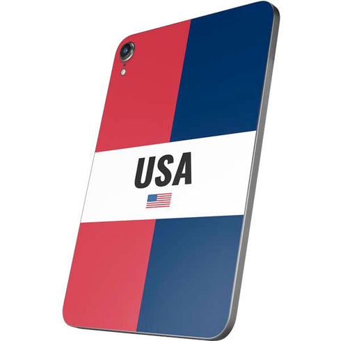 American Flag Color Block Apple iPad Mini Skin