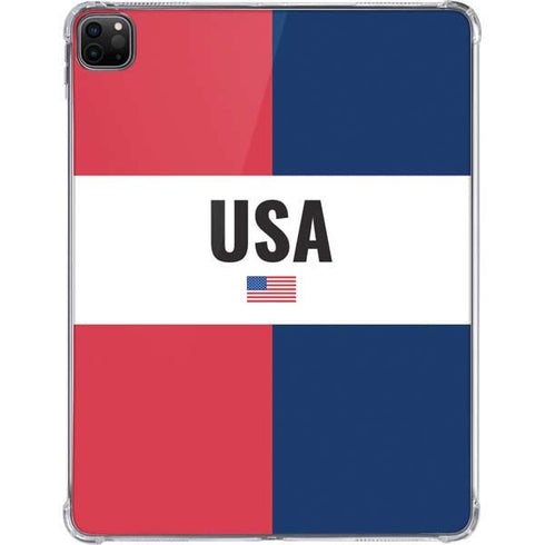 American Flag Color Block iPad Pro 11in (2024) Clear Case