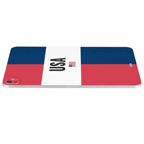 American Flag Color Block iPad Pro 13in M4 (2024) Skin