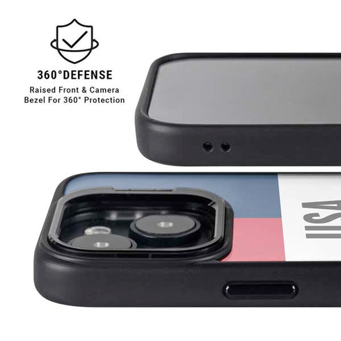 American Flag Color Block iPhone 13 Kickstand Case