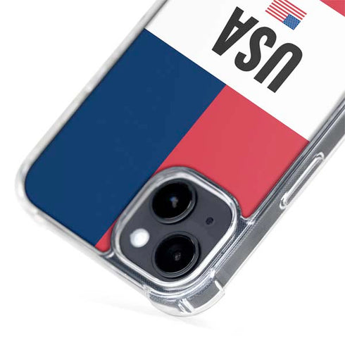 American Flag Color Block iPhone 14 MagSafe Case
