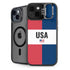 American Flag Color Block iPhone 14 Plus Kickstand Case