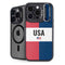 American Flag Color Block iPhone 14 Pro Kickstand Case