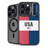 American Flag Color Block iPhone 14 Pro Kickstand Case
