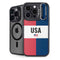 American Flag Color Block iPhone 14 Pro Max Kickstand Case