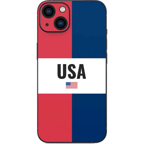 American Flag Color Block iPhone Skins