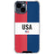 American Flag Color Block iPhone 15 Clear Case