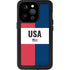 American Flag Color Block iPhone 15 Pro Waterproof Case