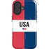 American Flag Color Block iPhone 16 Magsafe Impact Case