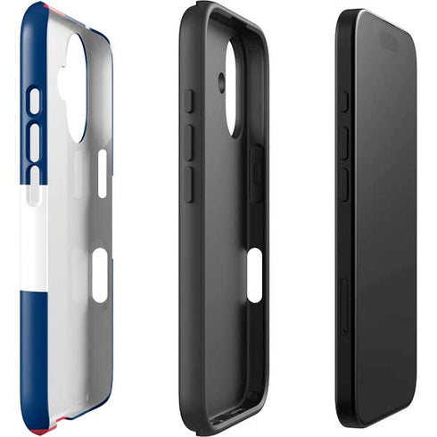 American Flag Color Block iPhone 16 Plus Impact Case