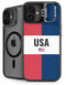 American Flag Color Block iPhone 16 Plus Kickstand Case