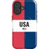 American Flag Color Block iPhone 16 Plus Magsafe Impact Case