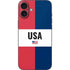 American Flag Color Block iPhone 16 Plus Skin