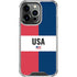 American Flag Color Block iPhone 16 Pro Clear Case
