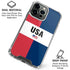 American Flag Color Block iPhone 16 Pro Max Clear Case