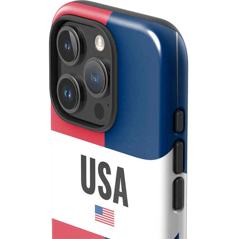 American Flag Color Block iPhone 16 Pro Max Impact Case