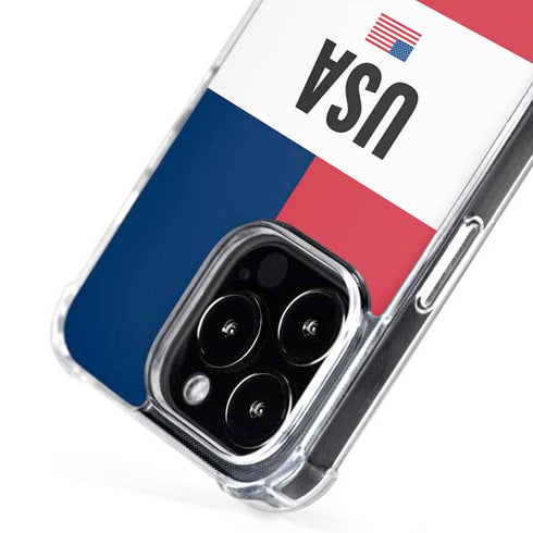 American Flag Color Block iPhone 16 Pro Max MagSafe Case